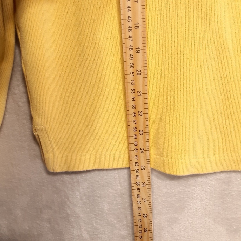 Vintage Mens Polo Ralph Lauren  1/4 Zip Pullover Sweater Sz.S/Yellow/Blue Pony - Picture 9 of 10